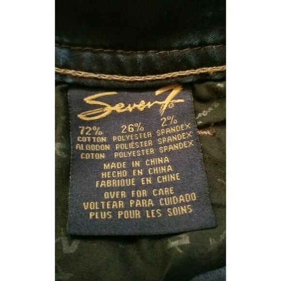 Seven 7 Women Bling Legging Jegging Jeans Blue w/ Gold Metallic Thread size 8 - Picture 6 of 9